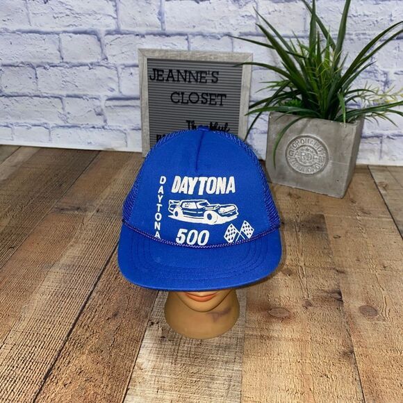 Daytona 500 mesh back snapback hat vintage - Picture 1 of 5